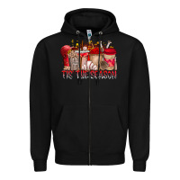 Black tis the season Zipper Hoodie - RacoonDesign