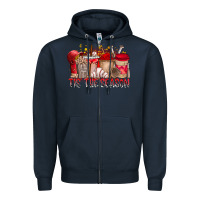 Navy tis the season Zipper Hoodie - RacoonDesign