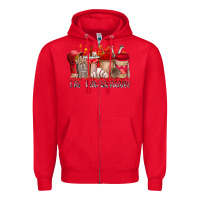 Red tis the season Zipper Hoodie - RacoonDesign