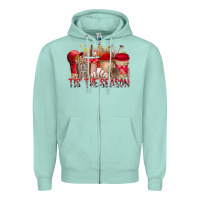 Seafoam tis the season Zipper Hoodie - RacoonDesign