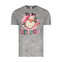 Cloud Rock pink santa 'tis the season Vintage Tee - MaliasSmallBusiness