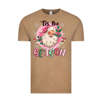 Vintage Coffee pink santa 'tis the season Vintage Tee - MaliasSmallBusiness