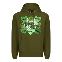 Army Green st. patrick's day positive affirmations Premium Hoodie - MaliasSmallBusiness