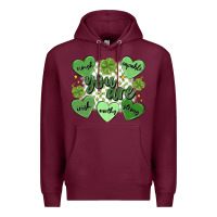 Burgundy st. patrick's day positive affirmations Premium Hoodie - MaliasSmallBusiness