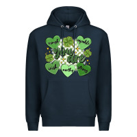 Navy st. patrick's day positive affirmations Premium Hoodie - MaliasSmallBusiness