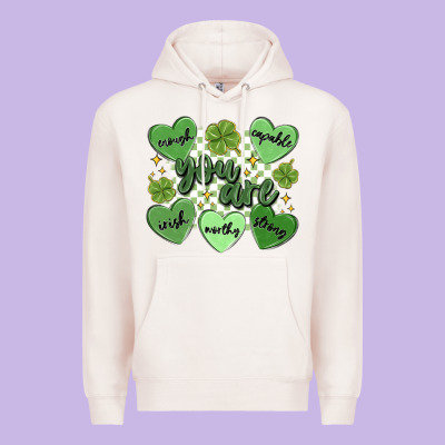 St. Patrick's Day Positive Affirmations Premium Hoodie Designed By Maliassmallbusiness