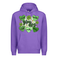 Purple st. patrick's day positive affirmations Premium Hoodie - MaliasSmallBusiness