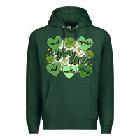Sports Green st. patrick's day positive affirmations Premium Hoodie - MaliasSmallBusiness