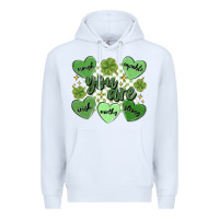 White st. patrick's day positive affirmations Premium Hoodie - MaliasSmallBusiness