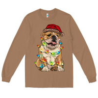 Toasted Coconut christmas bulldog Long Sleeve Tee - RanaPortraitStore