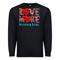 Black love more worry less Premium Sweatshirt - AdoDesignShop