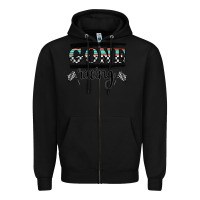 Black goneracing Zipper Hoodie - CowhideDigitalArt