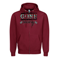 Burgundy goneracing Zipper Hoodie - CowhideDigitalArt