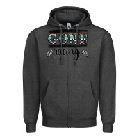 Charcoal Heather goneracing Zipper Hoodie - CowhideDigitalArt