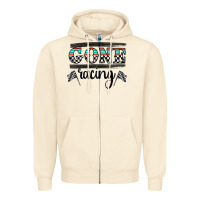 Sandshell goneracing Zipper Hoodie - CowhideDigitalArt