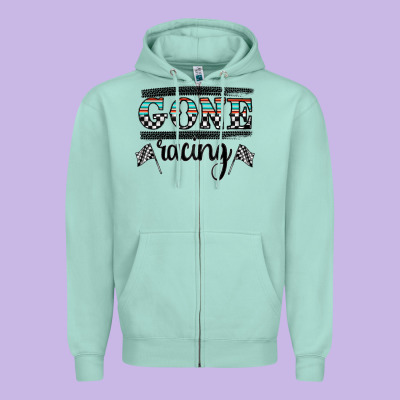 Goneracing Zipper Hoodie Designed By Cowhidedigitalart