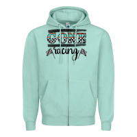Seafoam goneracing Zipper Hoodie - CowhideDigitalArt