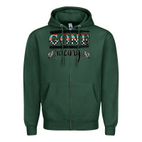 Sports Green goneracing Zipper Hoodie - CowhideDigitalArt