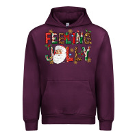 Mauve Wine Feeling Jolly Urban Hoodie - NancyCooperArtShop