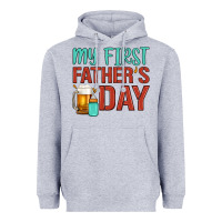 Heather Grey my first father's day Heavyweight Hoodie - Artiststas