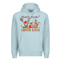 Blue Mist cupids favorite lunch lady Premium Hoodie - MaliasSmallBusiness