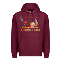 Burgundy cupids favorite lunch lady Premium Hoodie - MaliasSmallBusiness
