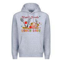 Heather Grey cupids favorite lunch lady Premium Hoodie - MaliasSmallBusiness