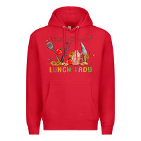 Red cupids favorite lunch lady Premium Hoodie - MaliasSmallBusiness