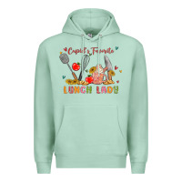 Seafoam cupids favorite lunch lady Premium Hoodie - MaliasSmallBusiness