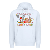White cupids favorite lunch lady Premium Hoodie - MaliasSmallBusiness