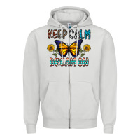 Dove Grey keep calm dream on Zipper Hoodie - CowhideDigitalArt