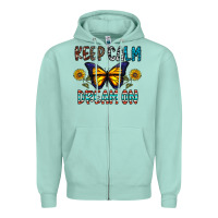 Seafoam keep calm dream on Zipper Hoodie - CowhideDigitalArt