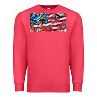 Cardinal usa flag and leopard with wood license plate Premium Sweatshirt - Artiststas