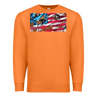 Carrot usa flag and leopard with wood license plate Premium Sweatshirt - Artiststas