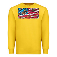 Lemon usa flag and leopard with wood license plate Premium Sweatshirt - Artiststas