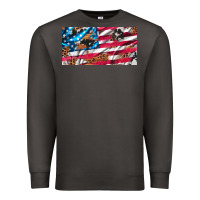 Smoke usa flag and leopard with wood license plate Premium Sweatshirt - Artiststas