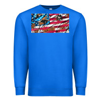 True Royal usa flag and leopard with wood license plate Premium Sweatshirt - Artiststas