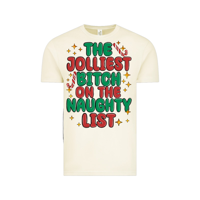 The Jolliest Bitch On The Naughty List Vintage Tee by MaliasSmallBusiness | Teevron