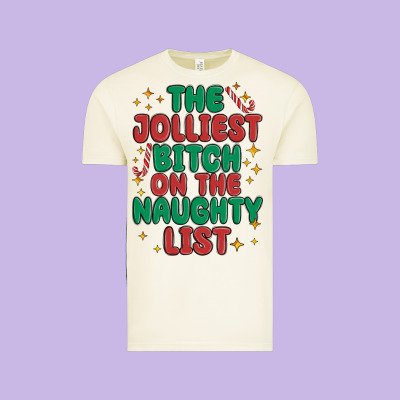 Vintage Tee the jolliest bitch on the naughty list