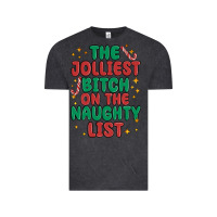Vintage Black the jolliest bitch on the naughty list Vintage Tee - MaliasSmallBusiness