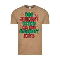 Vintage Coffee the jolliest bitch on the naughty list Vintage Tee - MaliasSmallBusiness