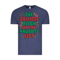 Vintage Denim the jolliest bitch on the naughty list Vintage Tee - MaliasSmallBusiness