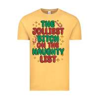 Vintage Mustard the jolliest bitch on the naughty list Vintage Tee - MaliasSmallBusiness