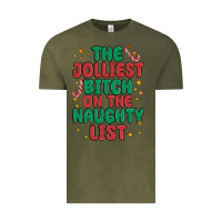 Vintage Olive the jolliest bitch on the naughty list Vintage Tee - MaliasSmallBusiness
