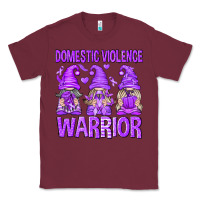 Burgundy Domestic Violence Warrior Gnomes Classic Tee - texasbilliewilder