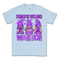 Dusty Blue Domestic Violence Warrior Gnomes Classic Tee - texasbilliewilder