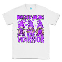 White Domestic Violence Warrior Gnomes Classic Tee - texasbilliewilder