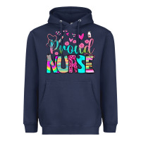 Navy proud nurse Heavyweight Hoodie - BundleAndBundleShop