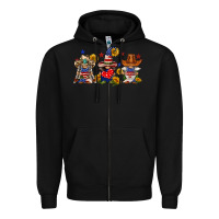 Black american gnomes Zipper Hoodie - FaDigitalArtStudio