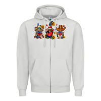 Dove Grey american gnomes Zipper Hoodie - FaDigitalArtStudio